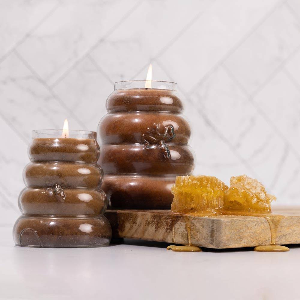 Honey Praline Clusters Large Beehive 30oz. - Cheerful Candle Israel 