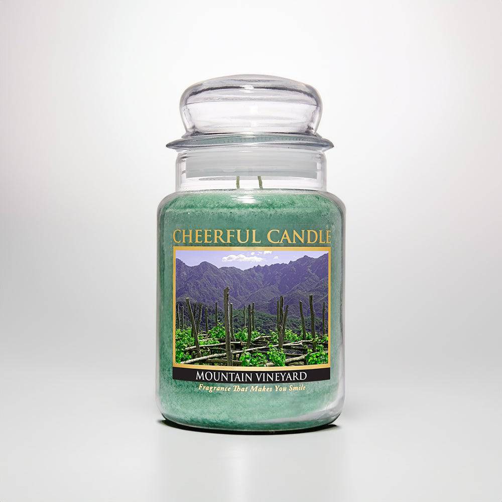 Mountain Vineyard Scented Candle -24 oz, Double Wick, Cheerful Candle - Cheerful Candle Israel 