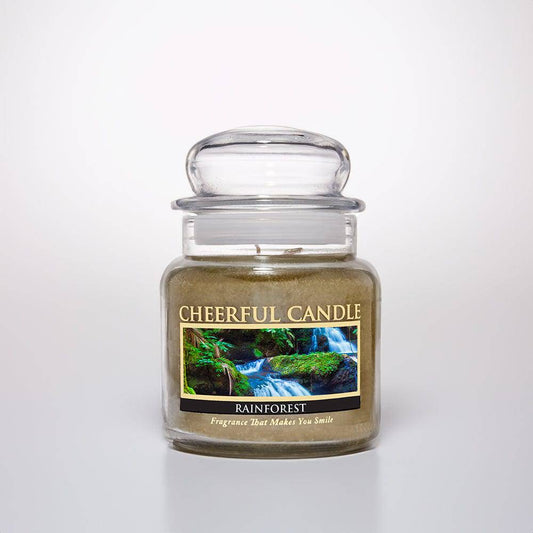 Rainforest Scented Candle -16 oz, Double Wick, Cheerful Candle - Cheerful Candle Israel 