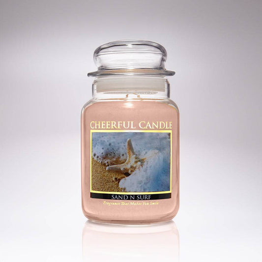 Sand N Surf Scented Candle -24 oz, Double Wick, Cheerful Candle - Cheerful Candle Israel 