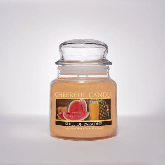 Slice of Paradise Scented Candle -16 oz, Double Wick, Cheerful Candle - Cheerful Candle Israel 