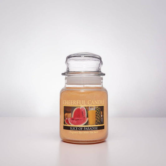 Slice of Paradise Scented Candle - 6 oz, Single Wick, Cheerful Candle - Cheerful Candle Israel 